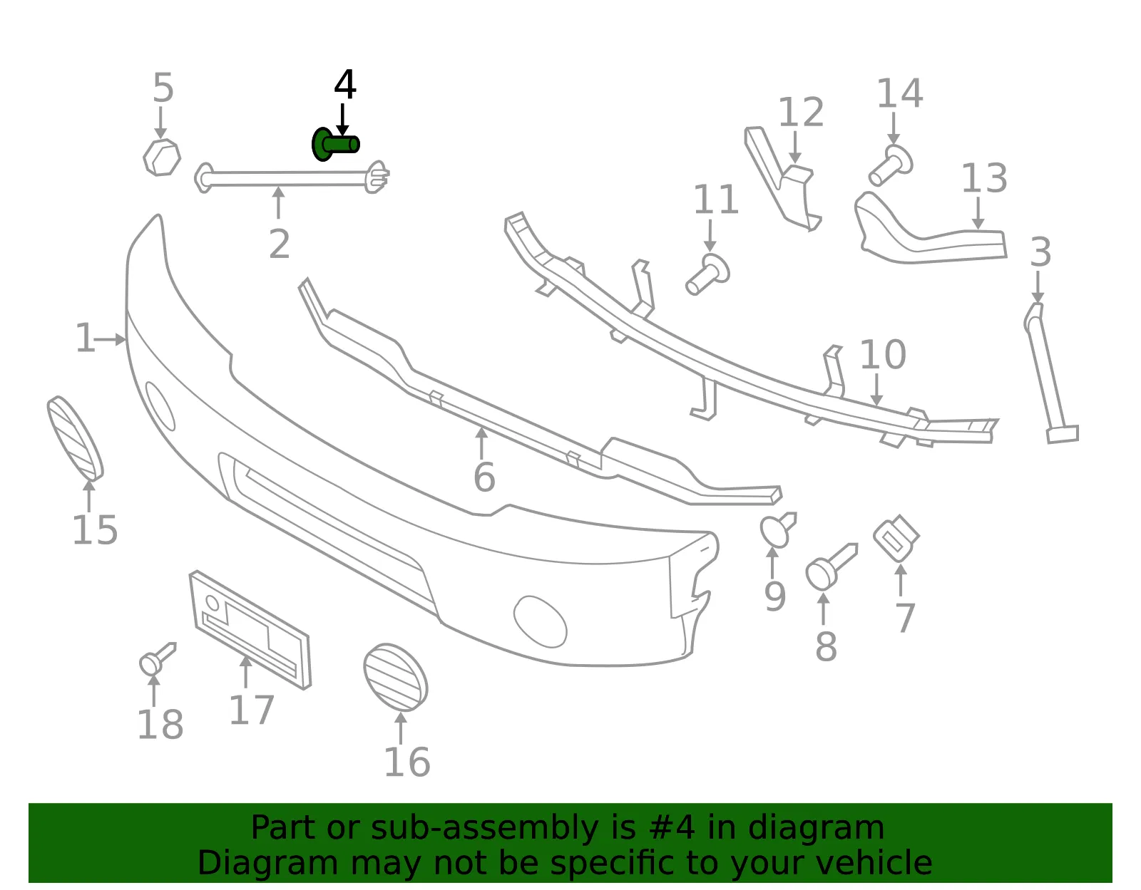 Side Bracket Bolt - Nissan (011210039U) - view 4