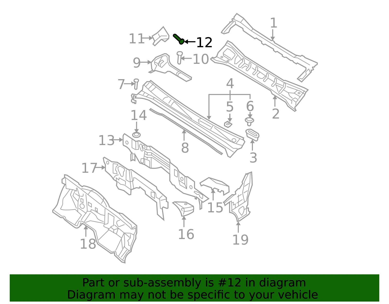 End Cover Clip - Nissan (01553-10381) - view 3