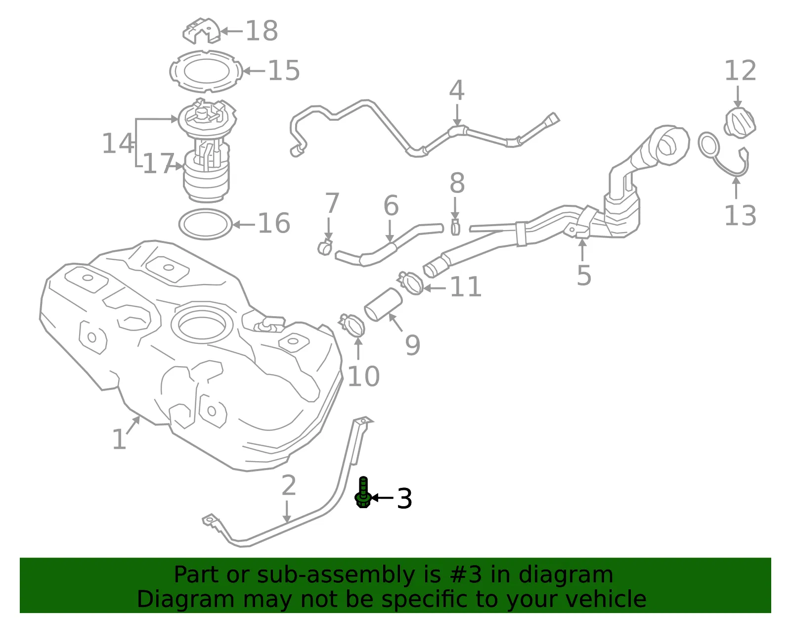 Belt Tensioner Bolt - Nissan (081B8-8301A) - view 3