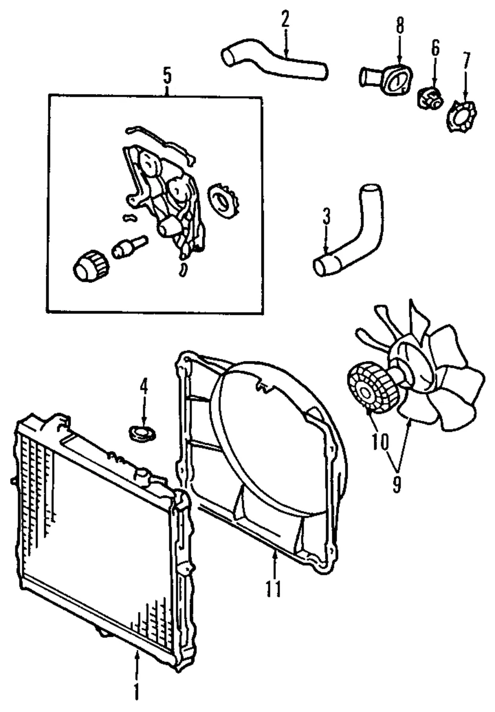 Lower Hose - Kia (0K011-15185)