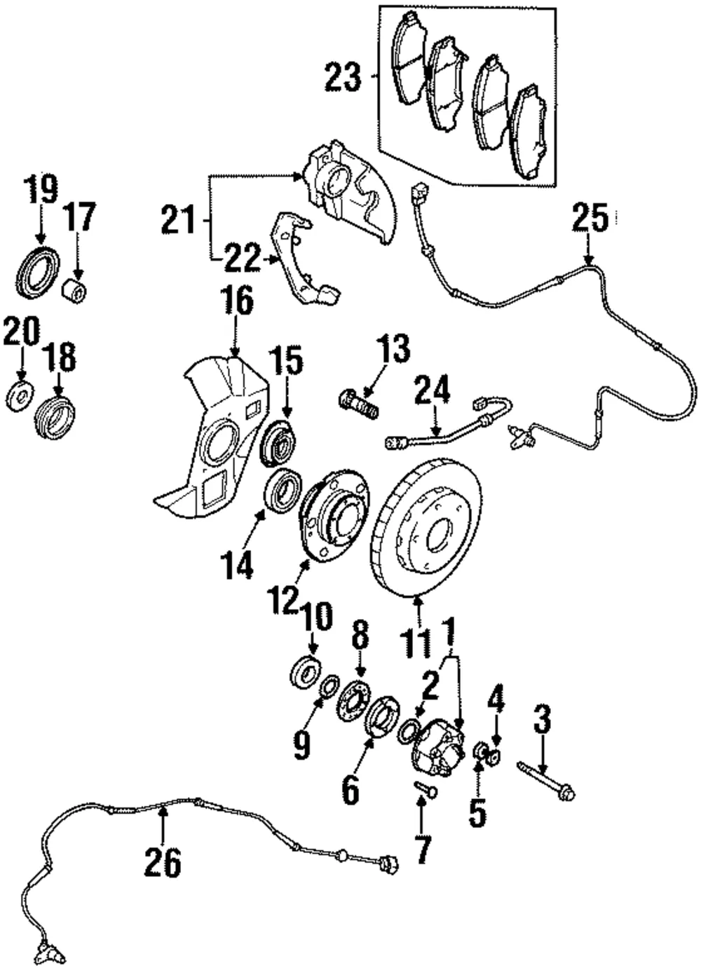 Outer Bearing - Kia (0K01A-33075)