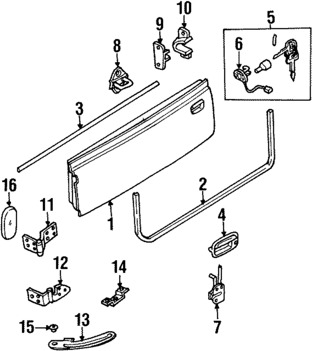 Tailgate Seal - Kia (0K01S-63761)