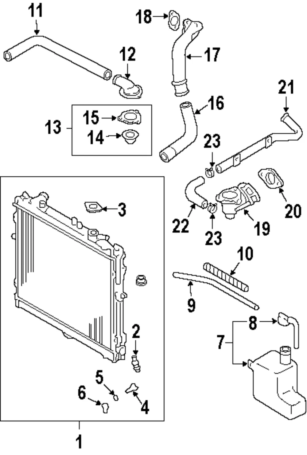 Reservoir Assembly - Kia (0K011-15350F)