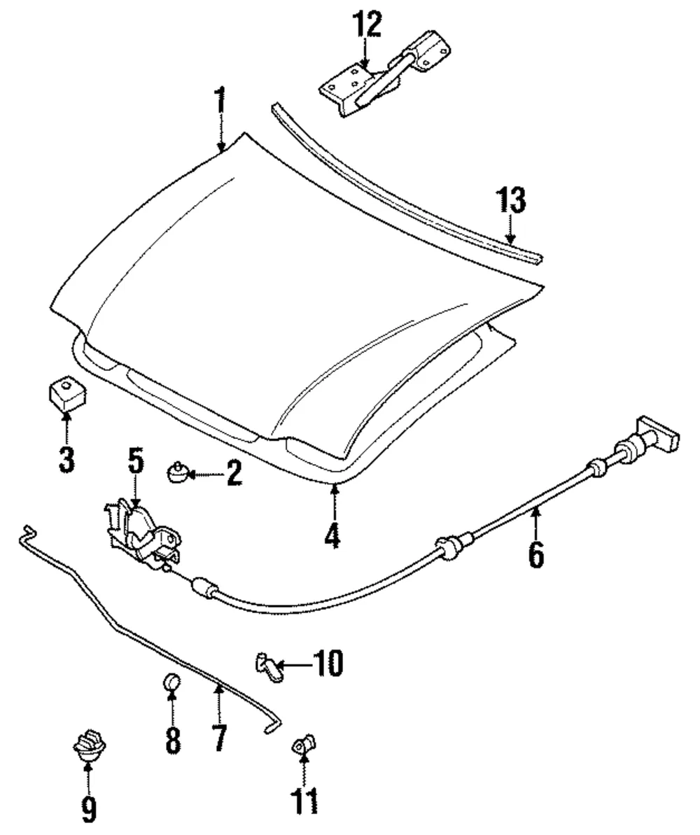 Release Cable - Kia (0K081-56710C)