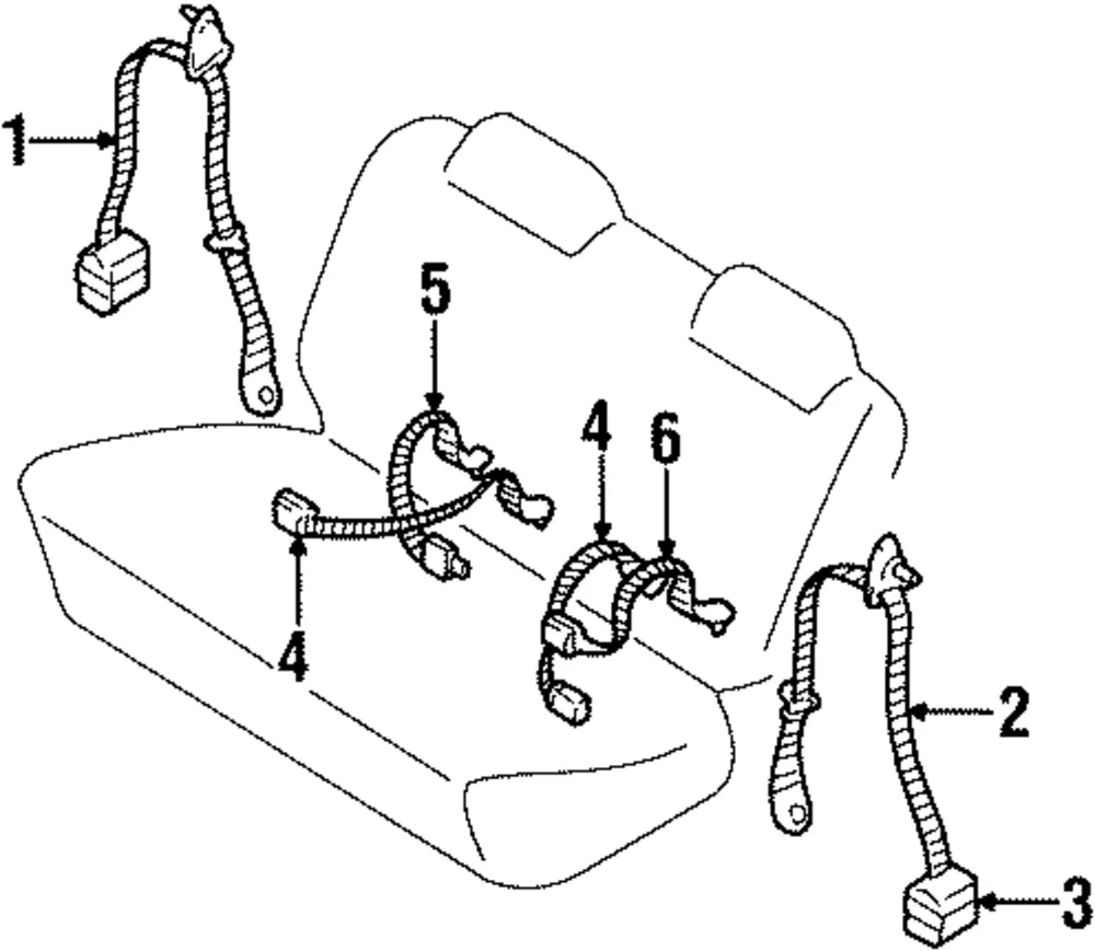 Lap & Shoulder Belt - Kia (0K01A-5777196)