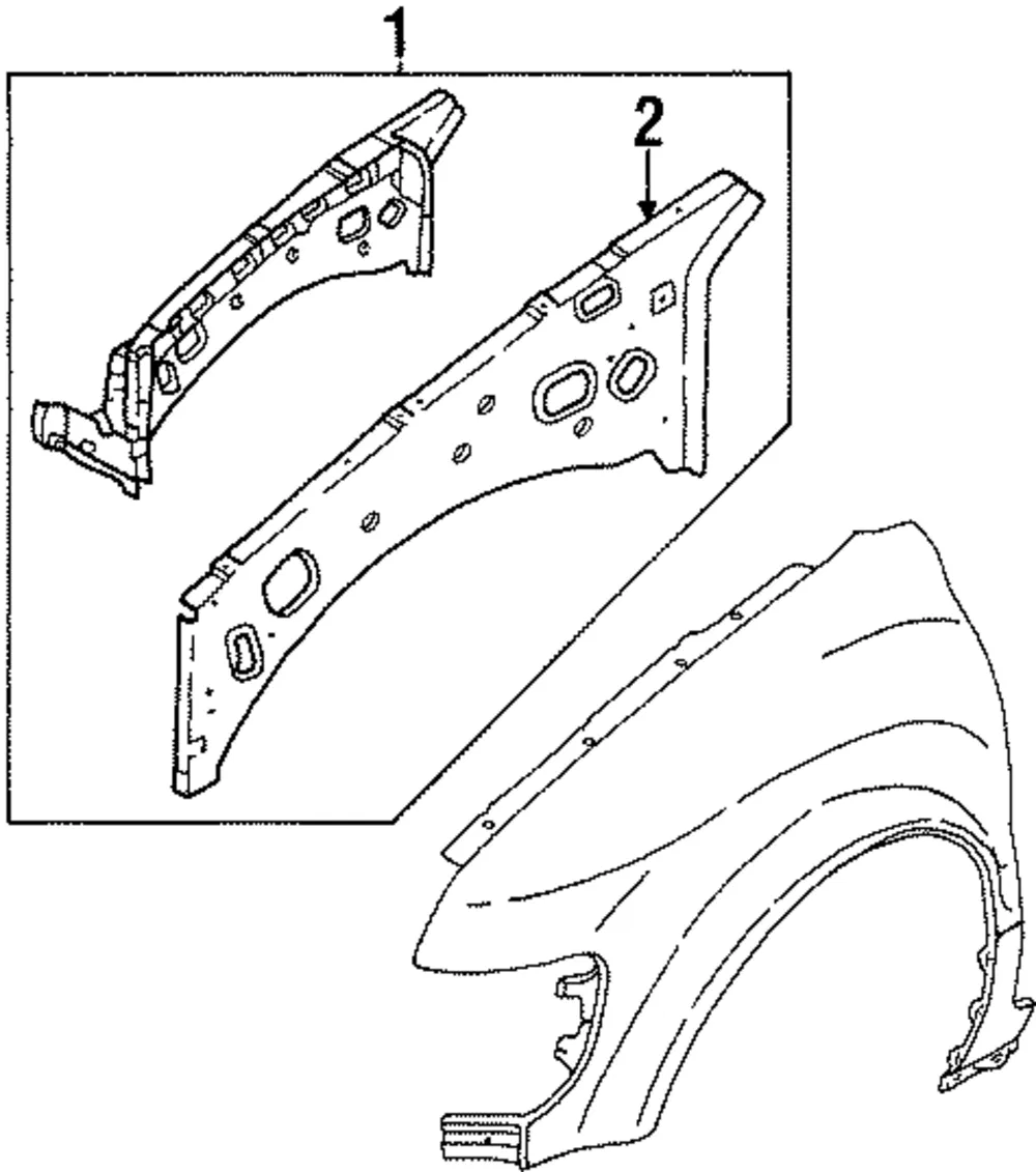Rail - Passenger Side (RH) - Kia (0K01F-53250)
