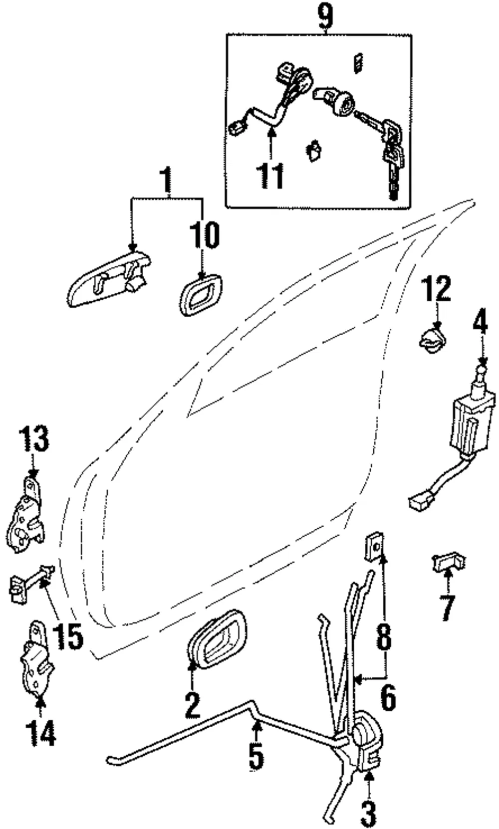 Lock Controller - Driver's Side (LH) - Kia (0K01G-59350)