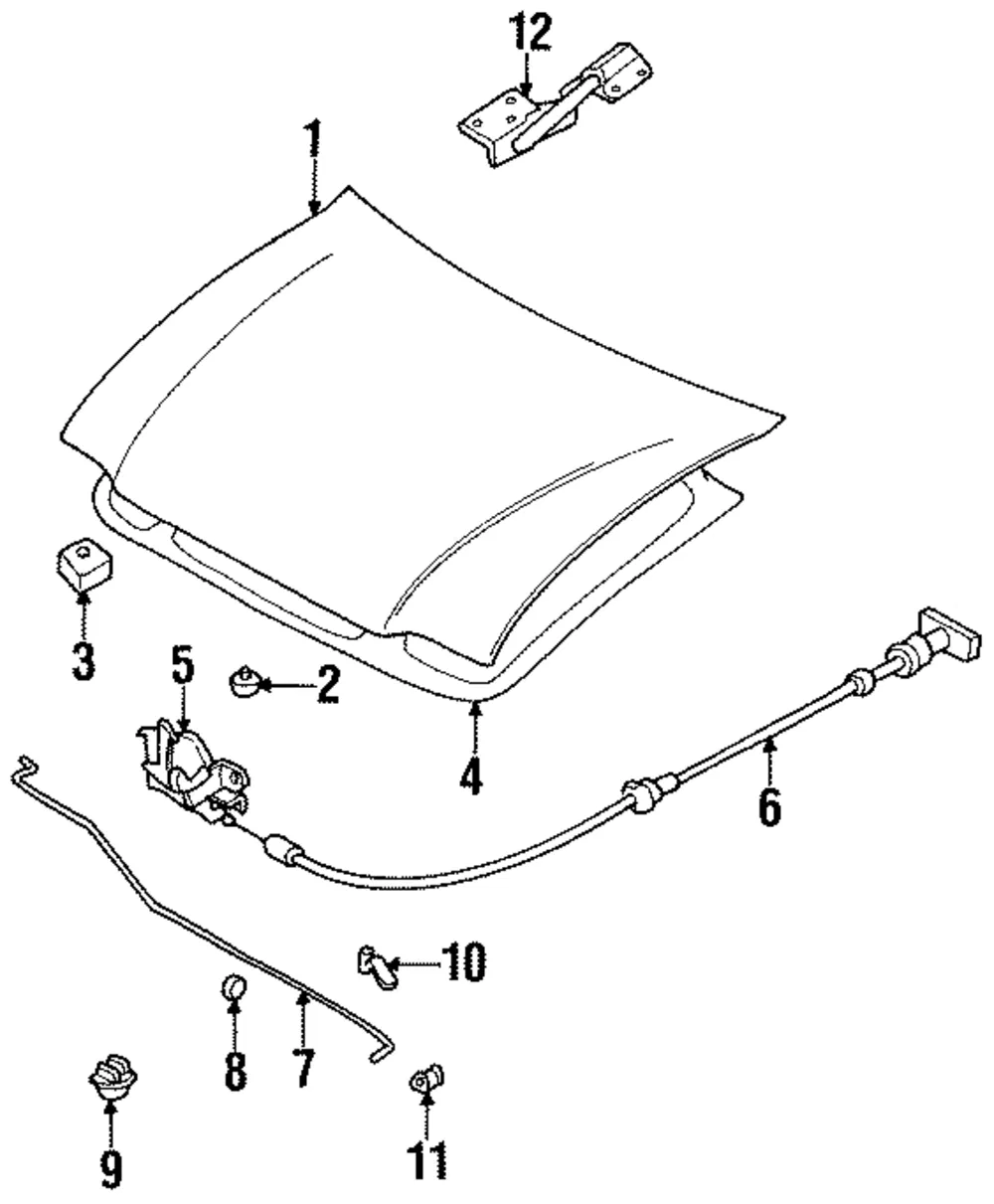 Release Cable - Kia (0K04F-56710)