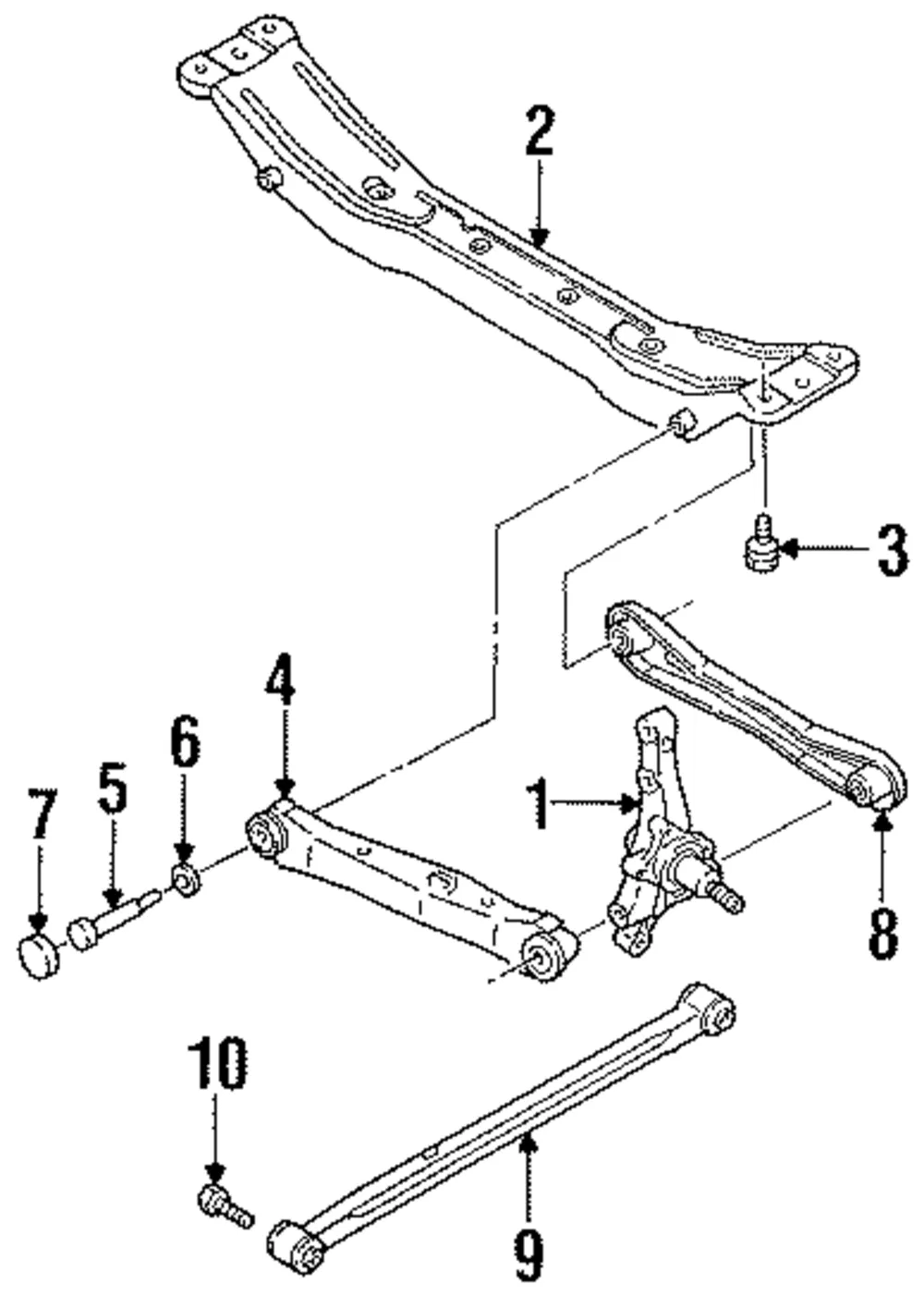 Trailing Link - Passenger Side (RH) - Kia (0K205-28300E)