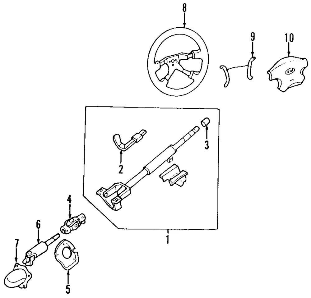 Lower Shaft - Kia (0K201-32090A)