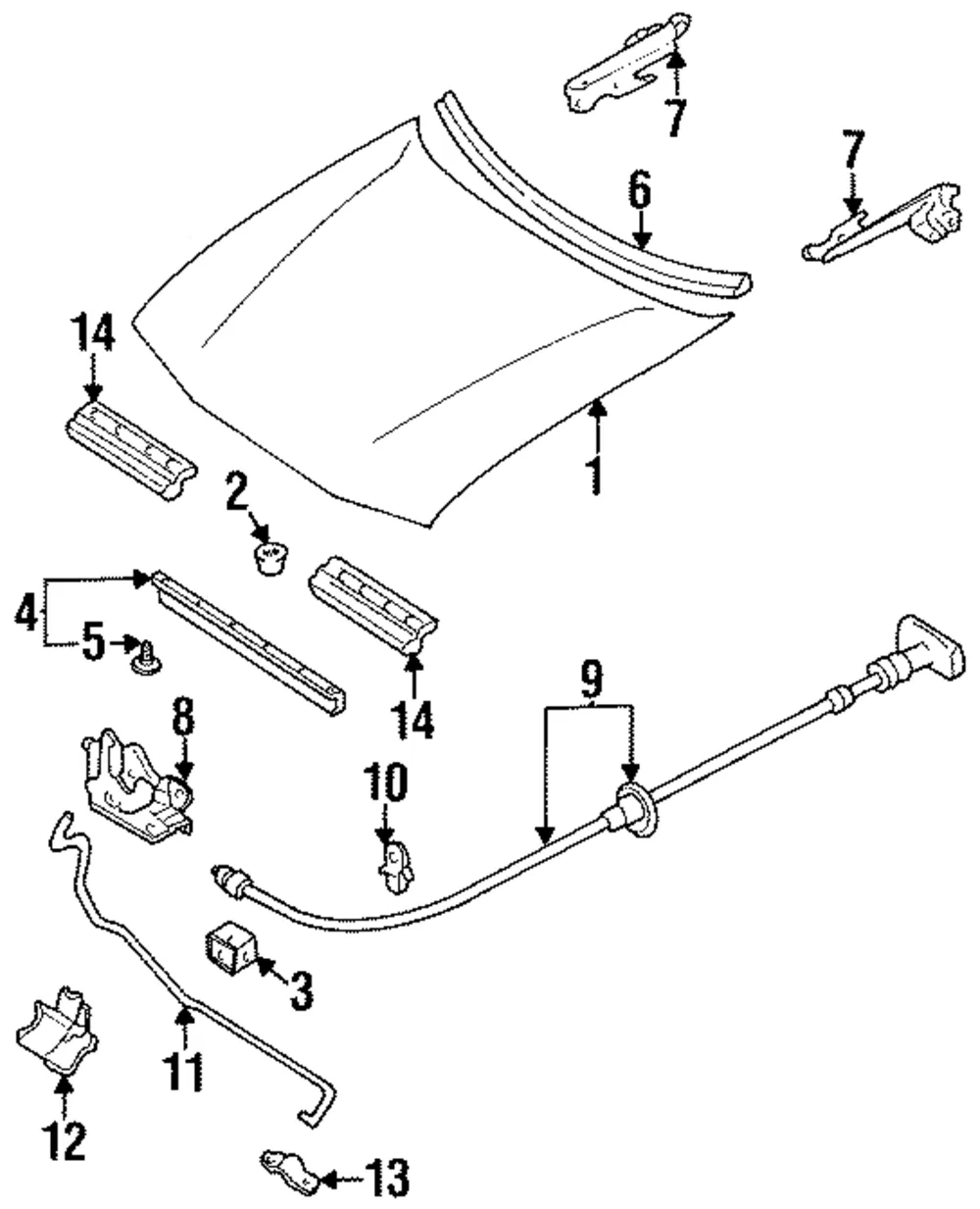 Rear Weather-Strip - Kia (0K201-56761)