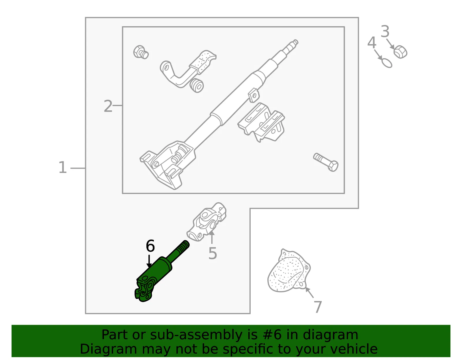 Intermediate Shaft - Kia (0K2A1-32090) - view 2