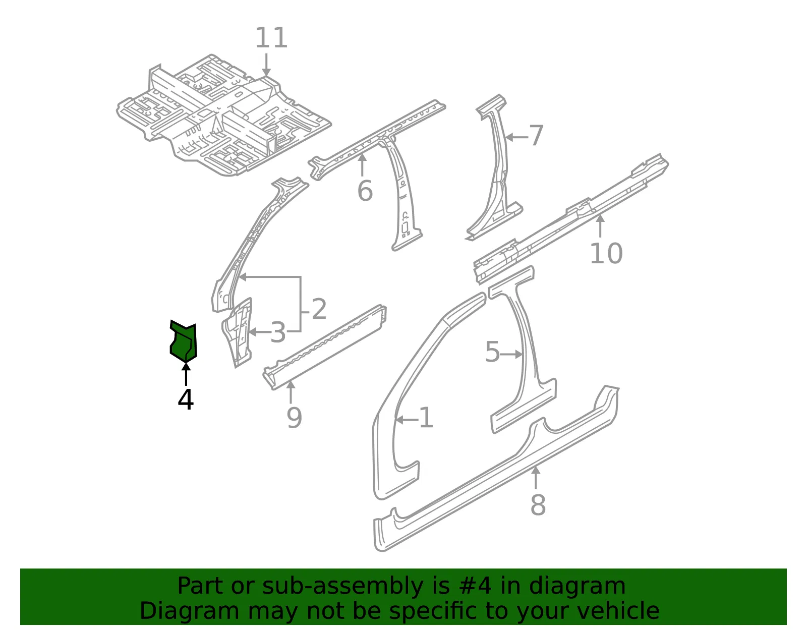 Mount Bracket - Kia (0K2A1-70260) - view 2