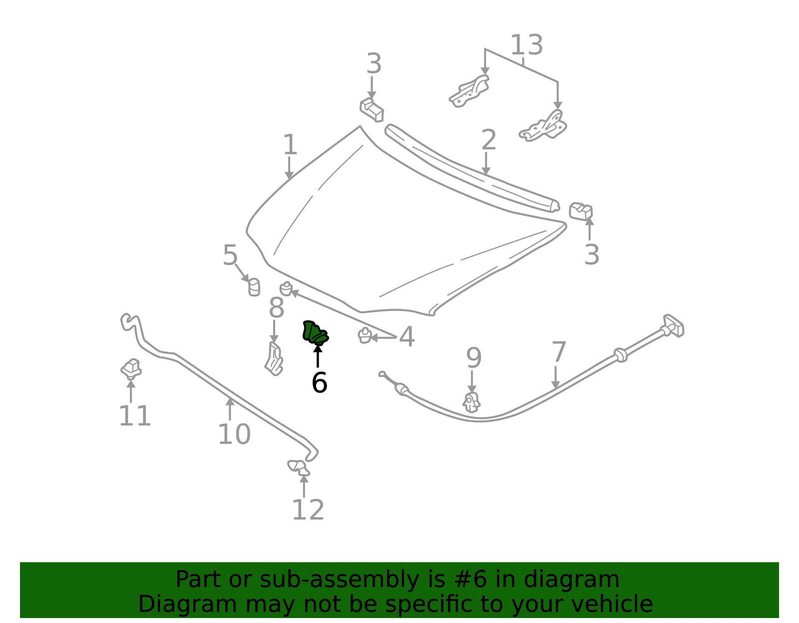 Lock - Kia (0K2AA-56620B) - view 2