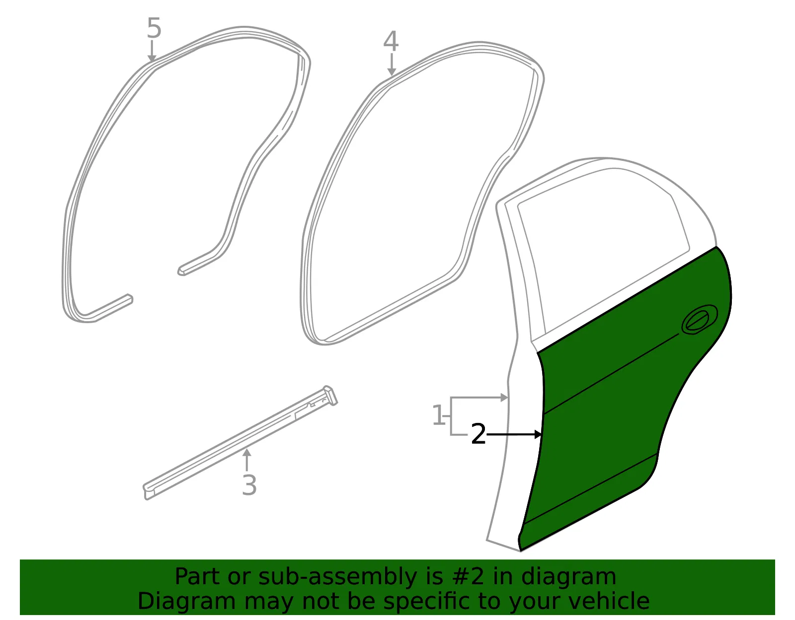 Outer Panel - Driver's Side (LH) - Kia (0K2AA-73031D) - view 2