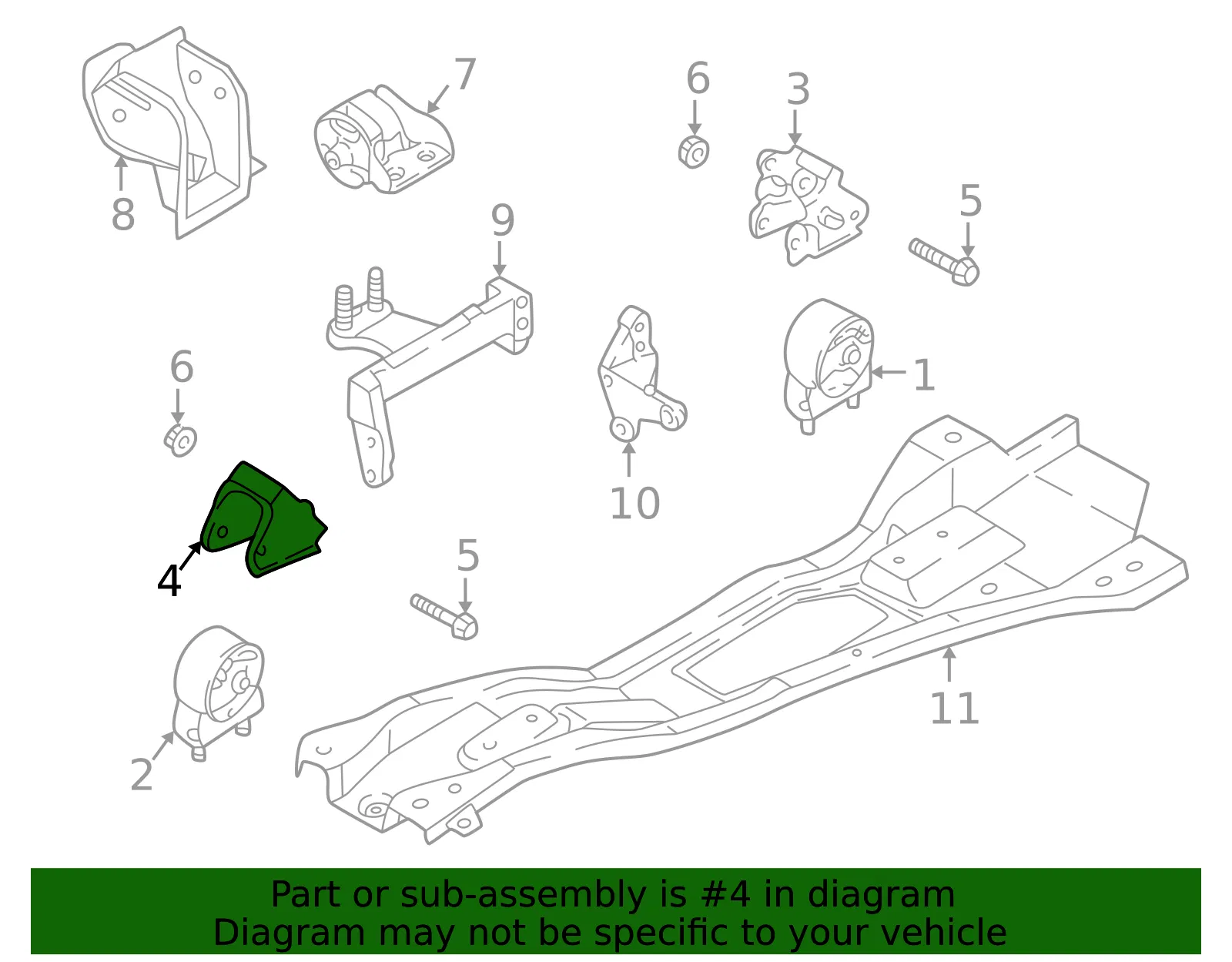 Mount Bracket - Kia (0K30A-39020A) - view 2