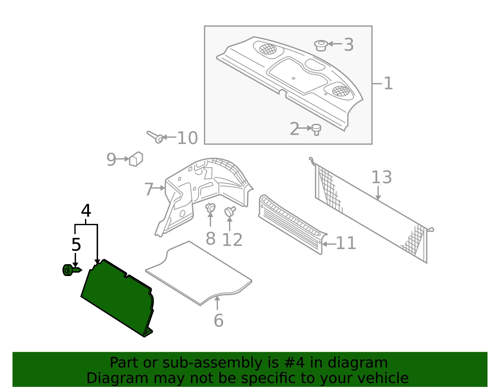 Partition Panel - Kia (0K30A-68830B) - view 2