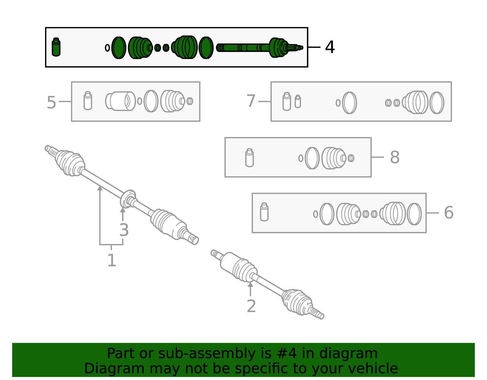 Outer Joint Assembly - Kia (0K30D-22610) - view 2