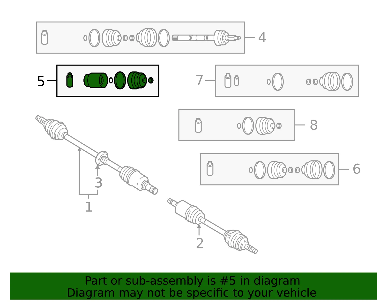 Inner Joint Assembly - Kia (0K30D-22520) - view 2