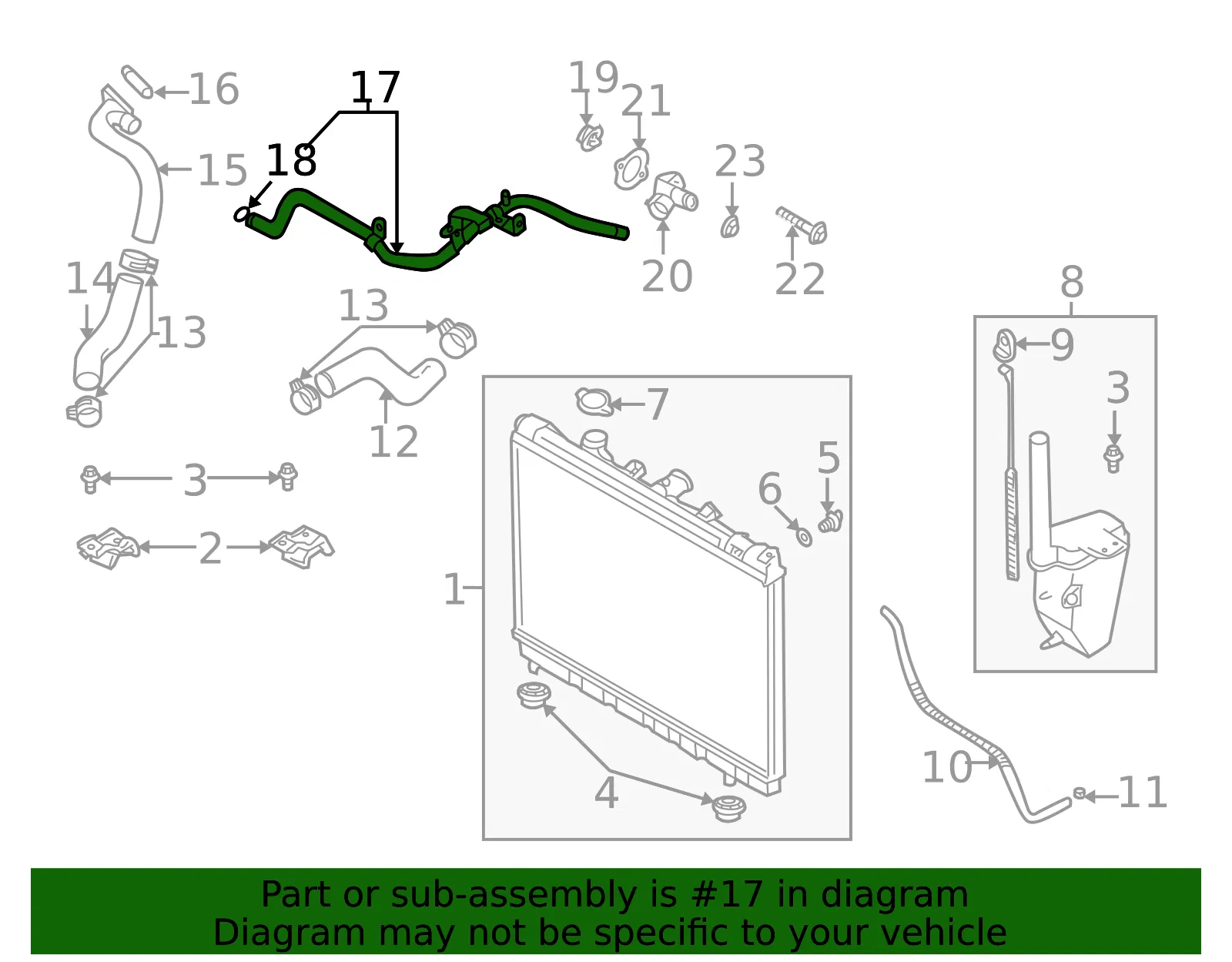 By-Pass Pipe - Kia (0K30E-15280A) - view 2