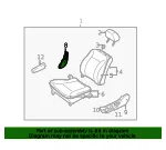 Recline Cover - Driver's Side (LH) - Kia (0K32B-8830608) - view 4