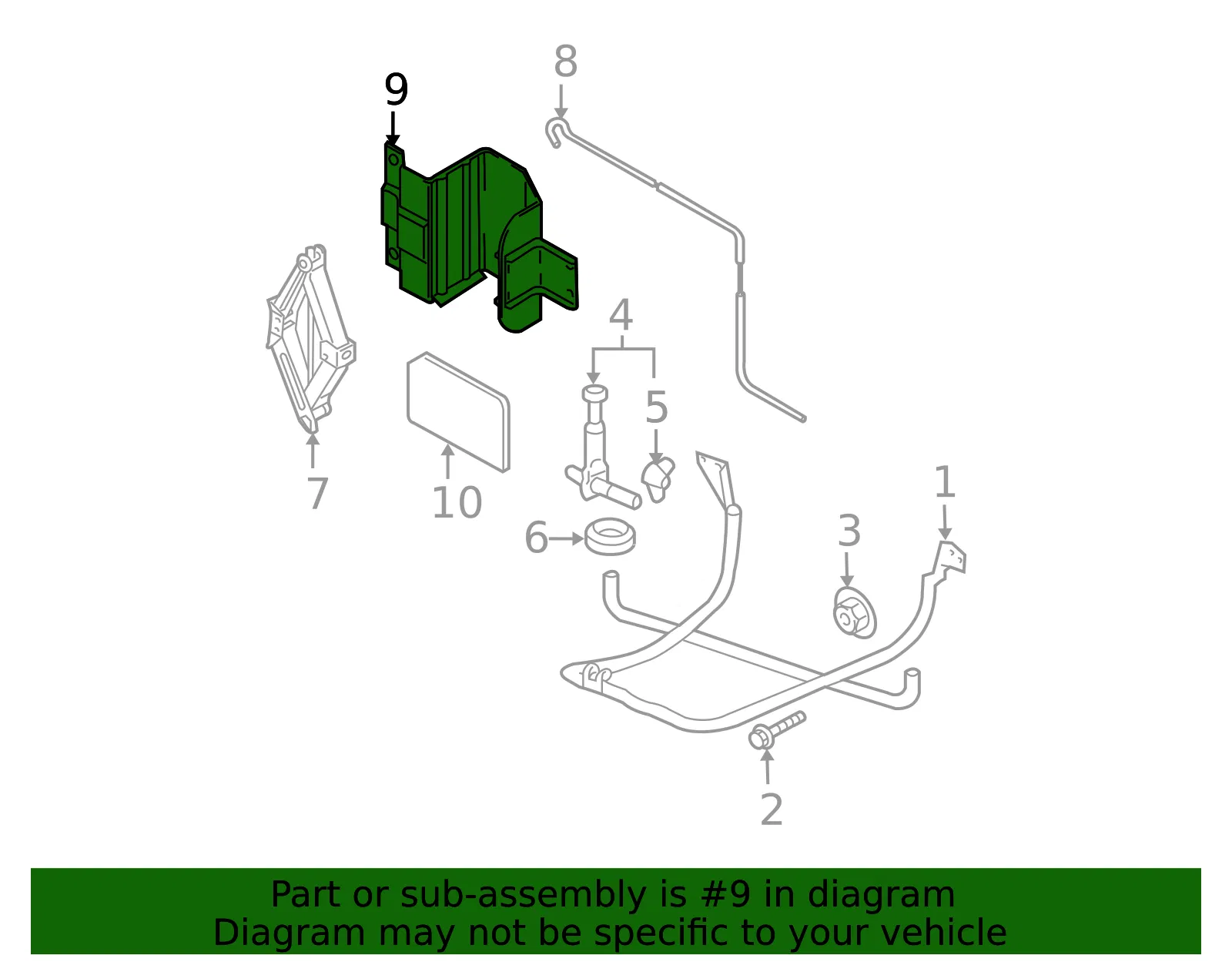 Jack Support - Kia (0K552-56170B) - view 2