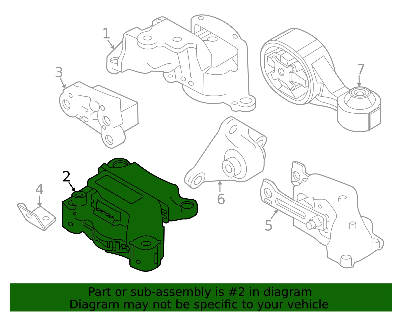 Side Mount - Nissan (11220-6CA0D) - view 4