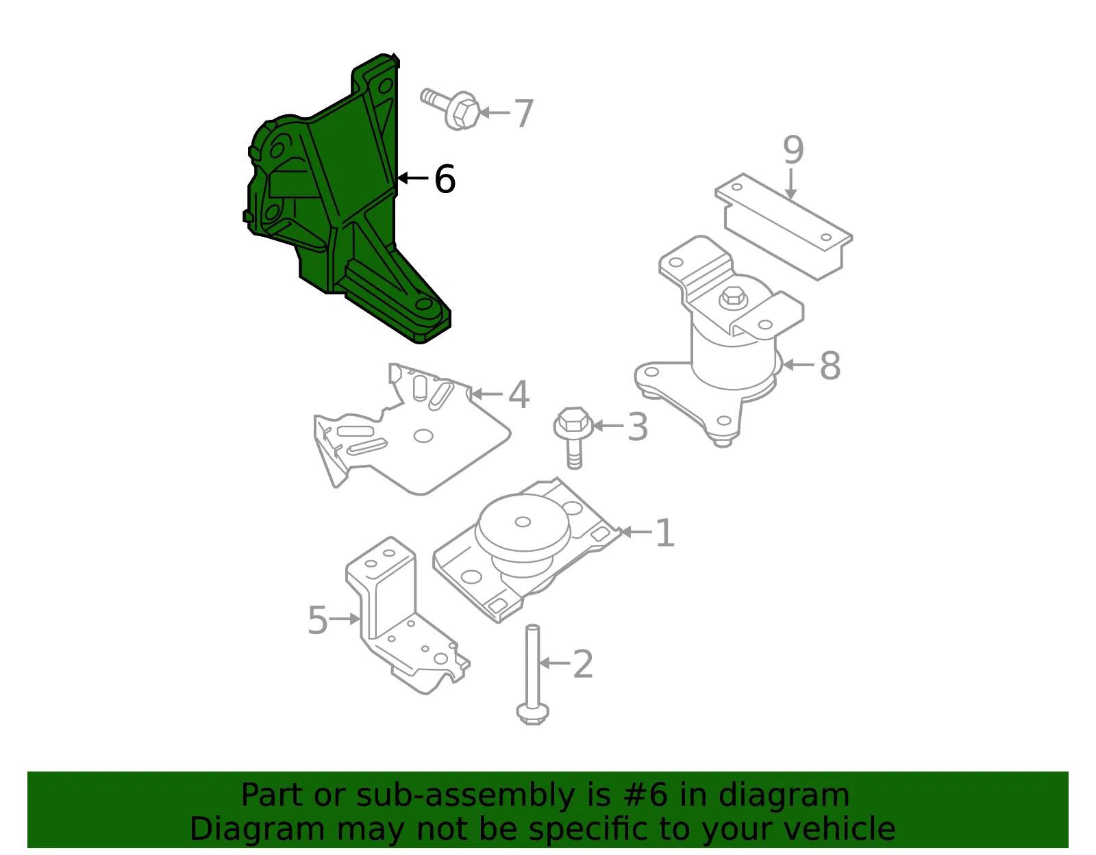 Mount Bracket - Nissan (11233-EA200) - view 2