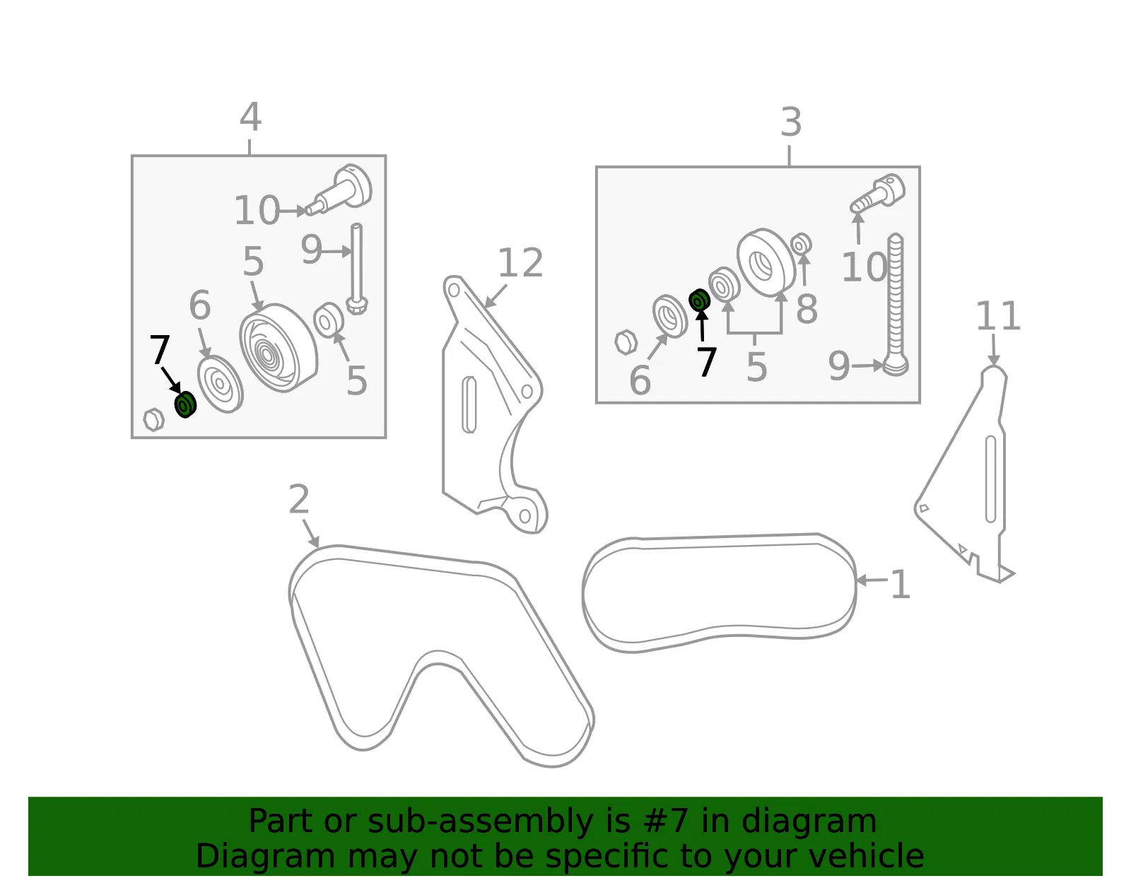 Pulley Spacer - Nissan (11931-AL50A) - view 2
