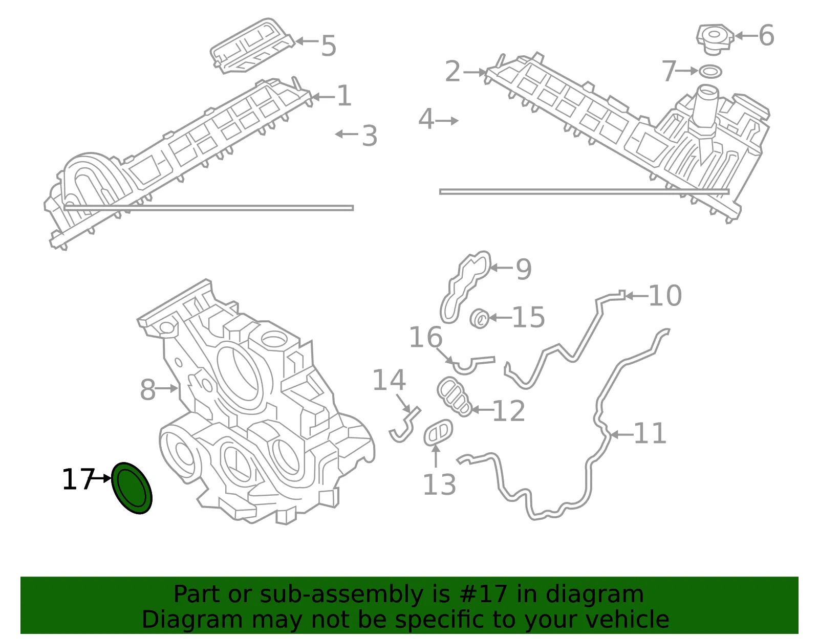 Rear Main Seal Retainer - Nissan (12279-EZ40A) - view 3