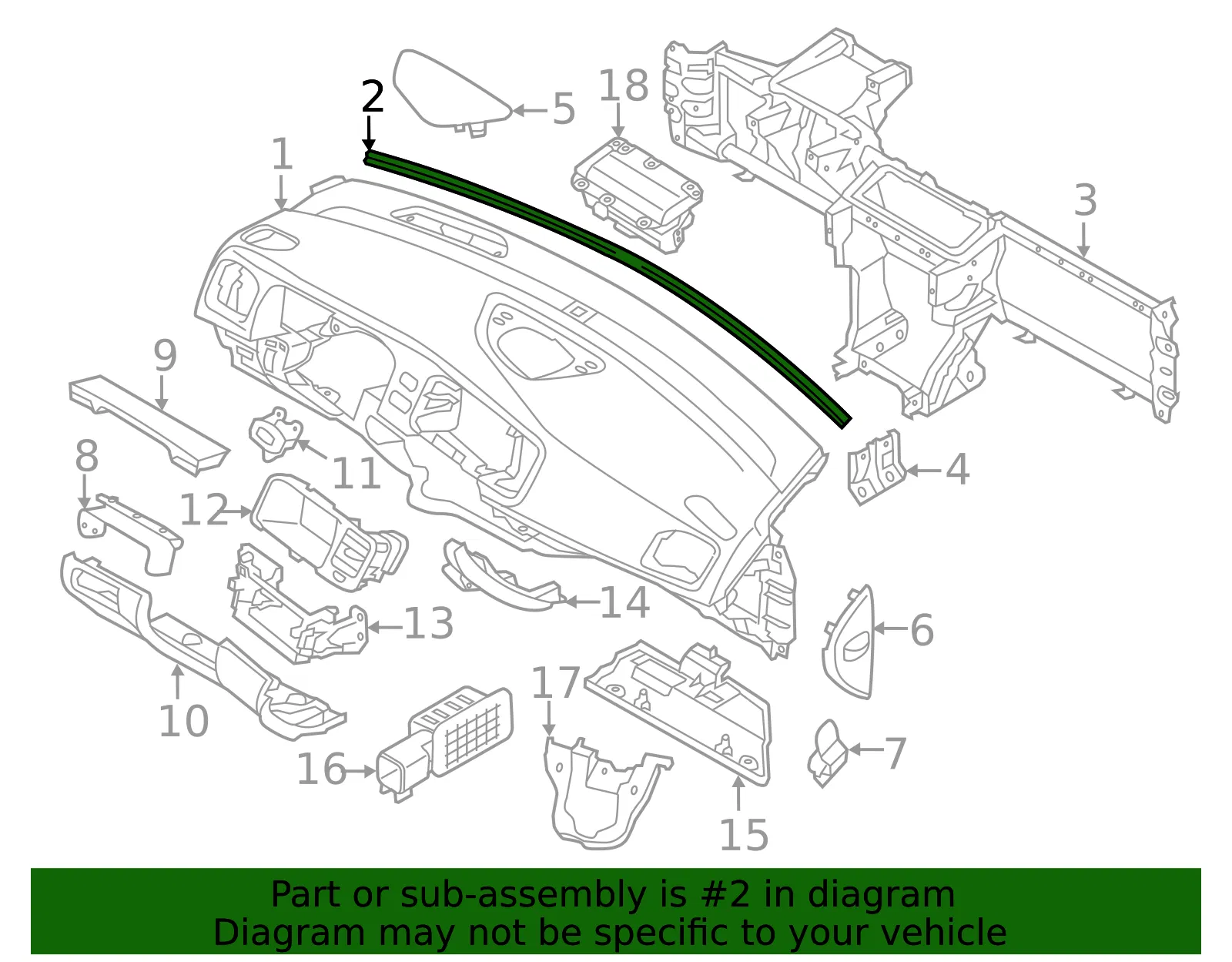 Dashboard Panel Seal - Volvo (1281627) - view 2
