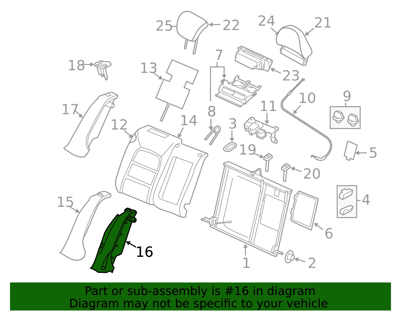 Outer Support - Passenger Side (RH) - Volvo (1288689) - view 2