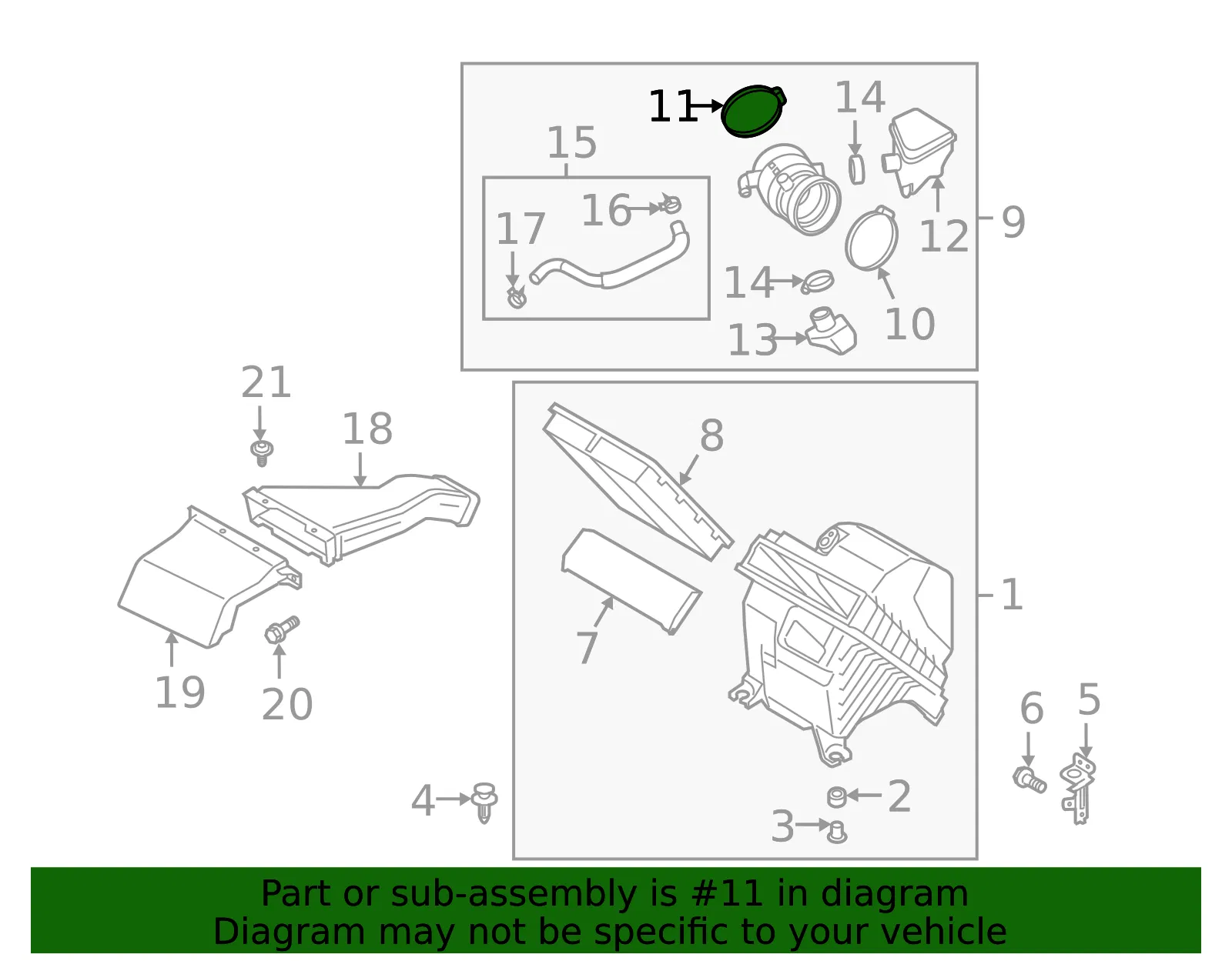 Intake Hose Clamp - Kia (14716-09700) - view 2