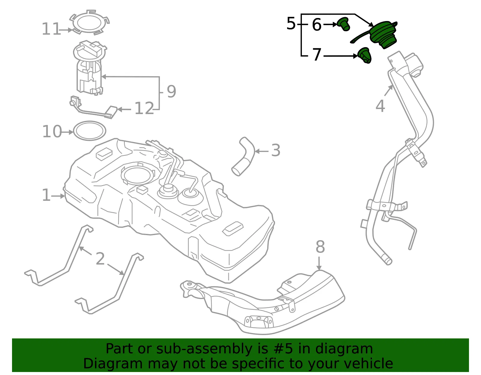 Cap - Nissan (17251-6LB0A) - view 2