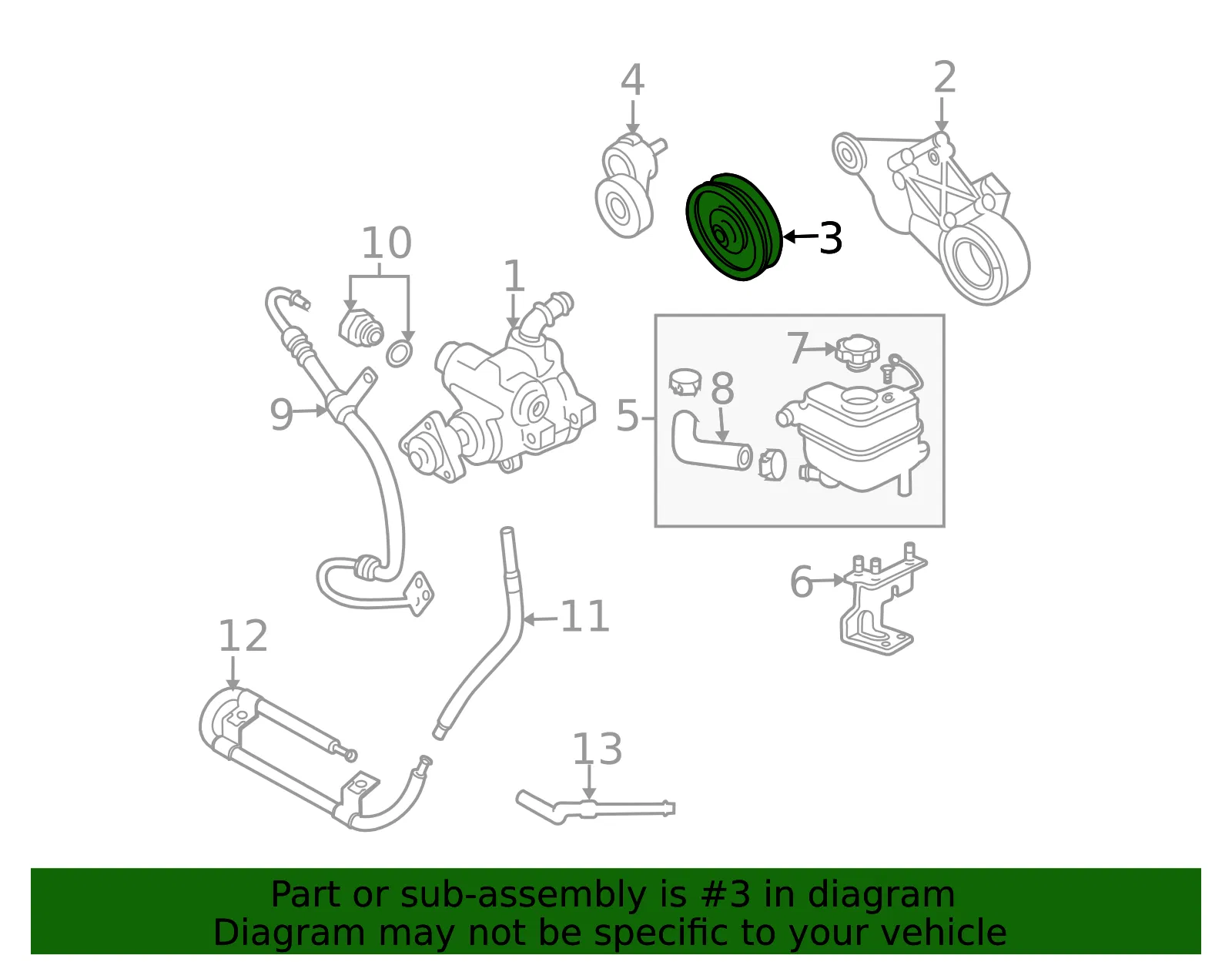 Pulley Vane Pump - MAZDA (1F9132601) - view 2