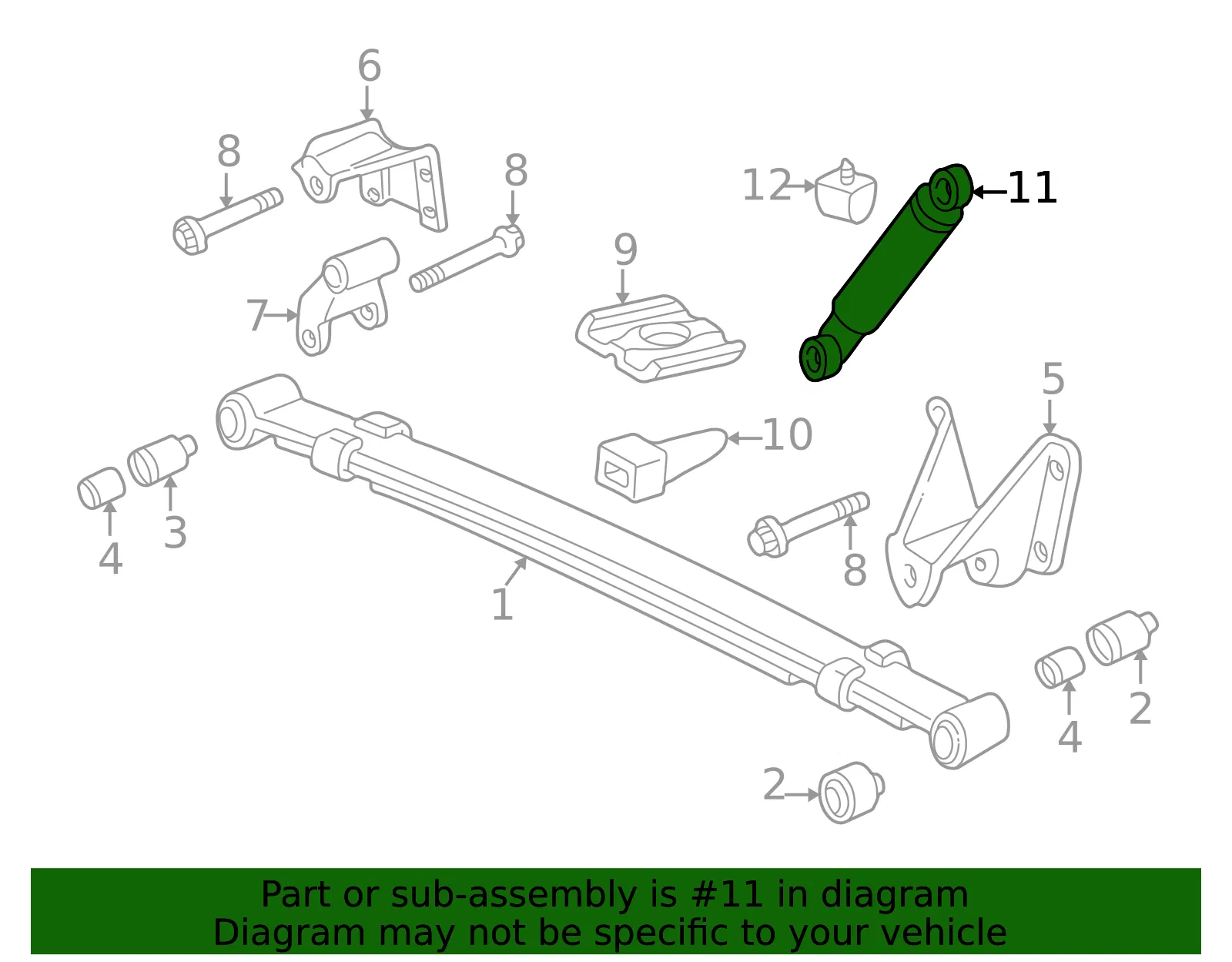Damper Rear - MAZDA (1FBA28700) - view 2