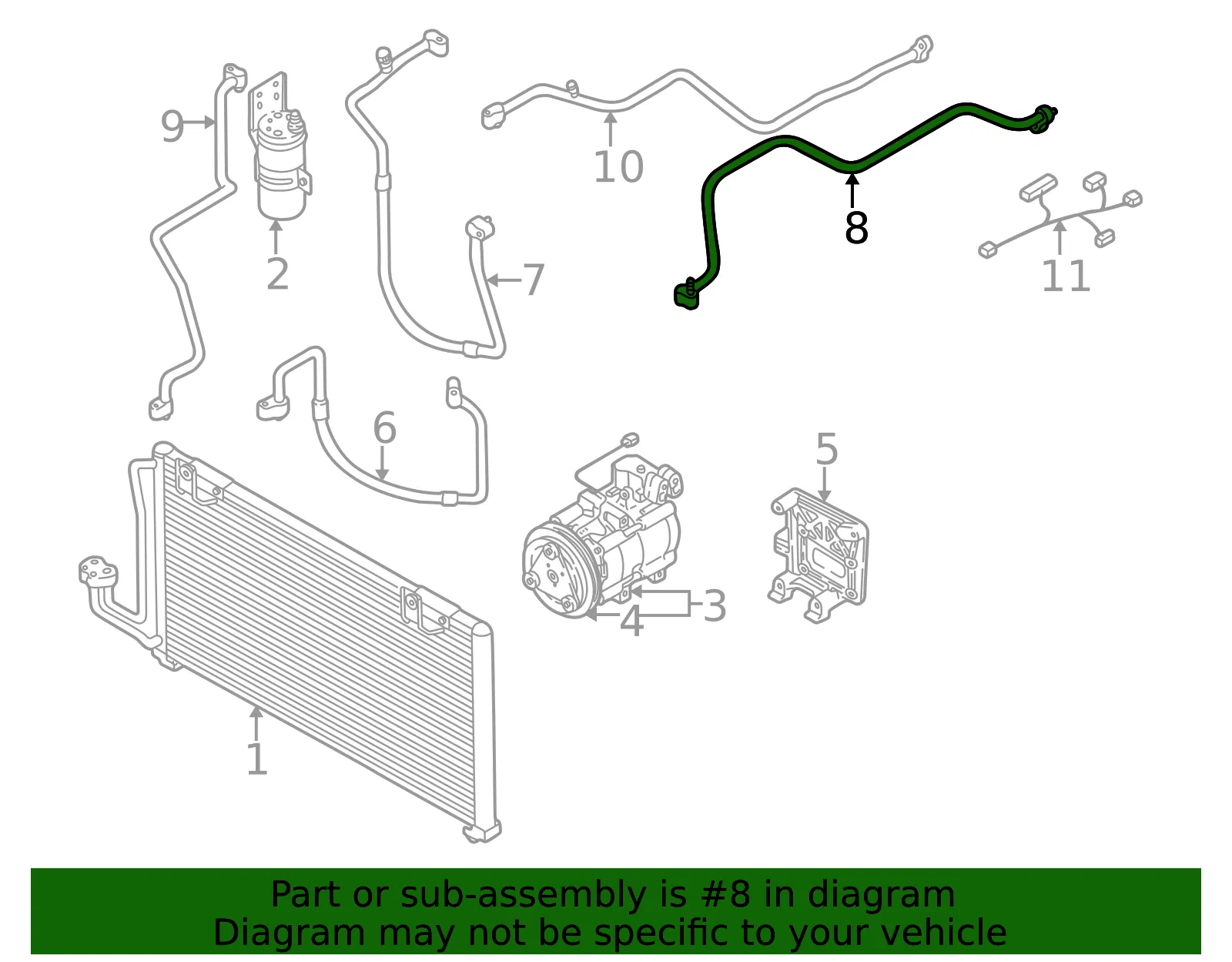 Return Pipe - Kia (1K2A1-61458A) - view 2