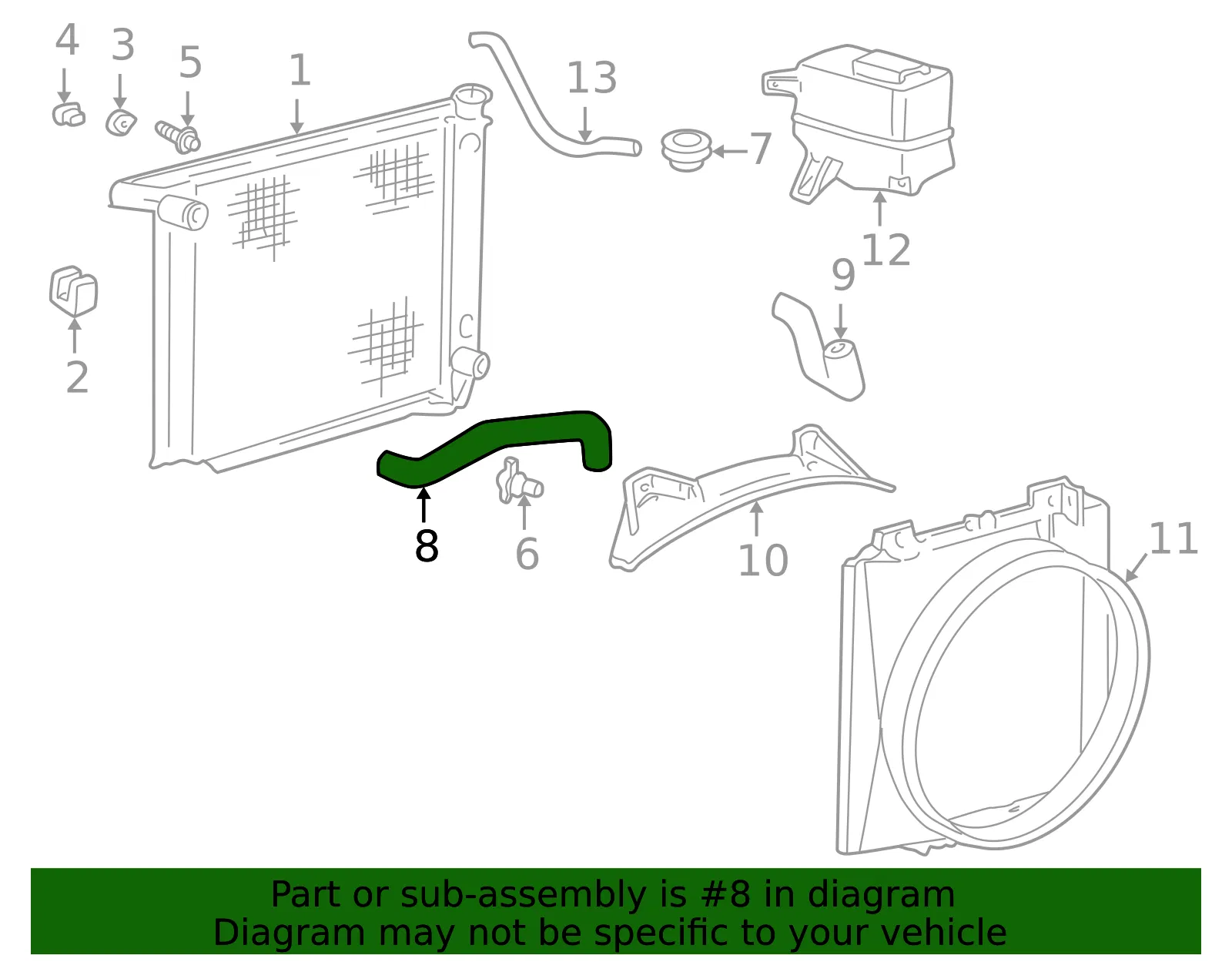 Upper Hose - Mazda (1f2015186) - view 2