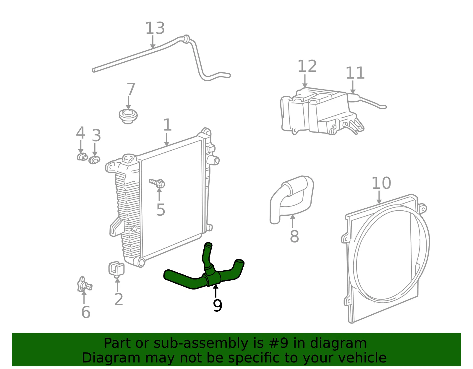 Lower Hose - Mazda (1f6115185a) - view 2
