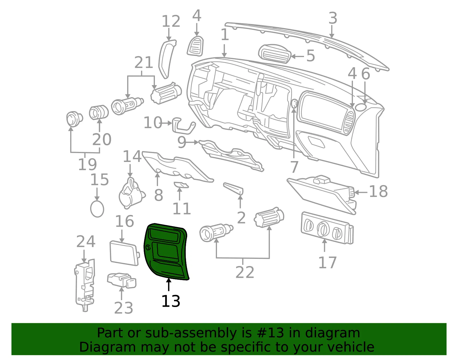 Center Cover - Mazda (1f755521000) - view 2