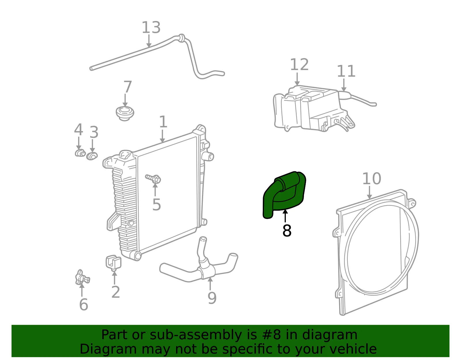 Upper Hose - Mazda (1f7115186) - view 2