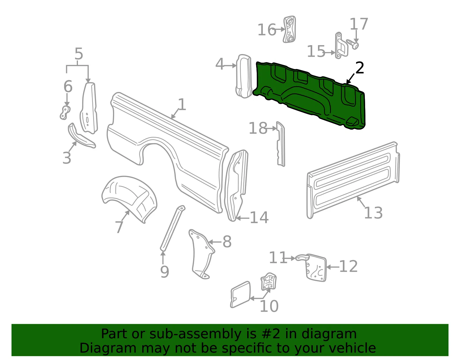 Truck Bed Panel - Mazda (1f9065401) - view 2