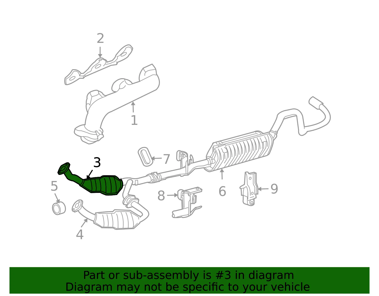 Converter & Pipe - Mazda (1fab2050xb) - view 2