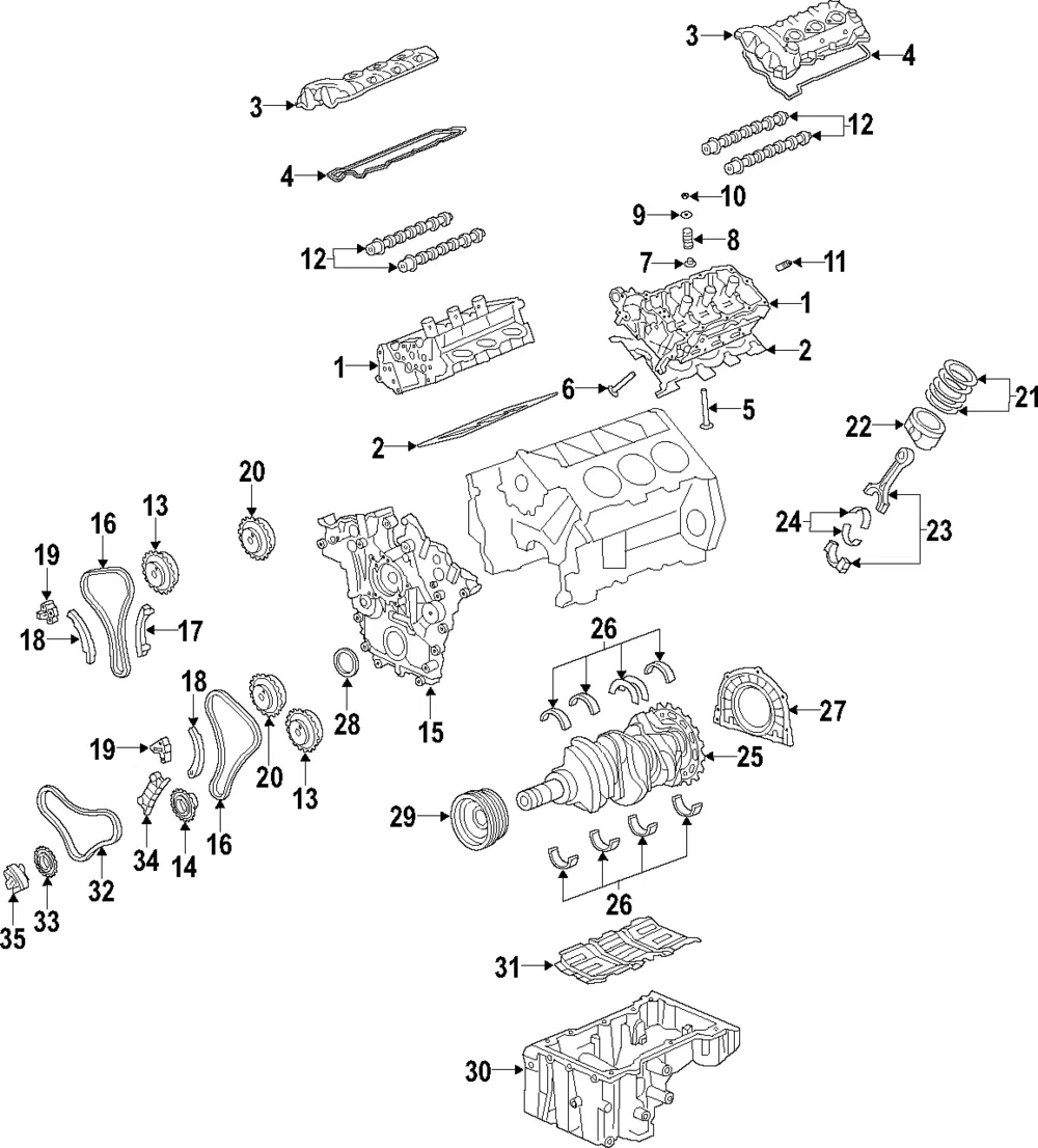 Rear Main Seal Retainer - Kia (21130-3C100)