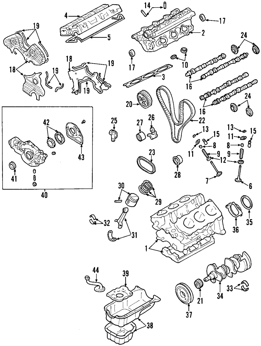 Rear Main Seal Retainer - Kia (21440-35700)