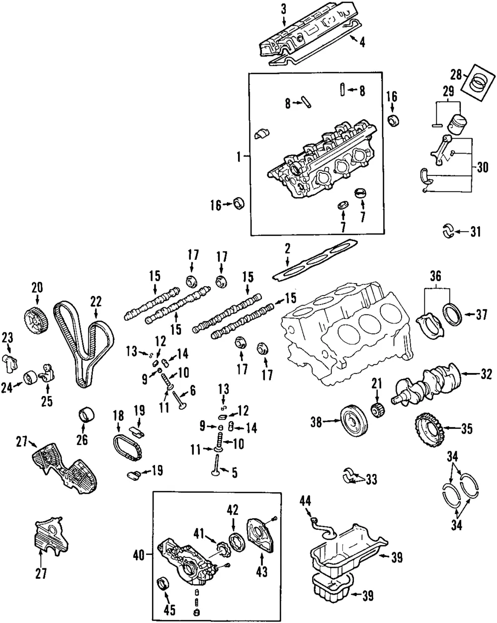 Rear Main Seal Retainer - Kia (21440-3E001)