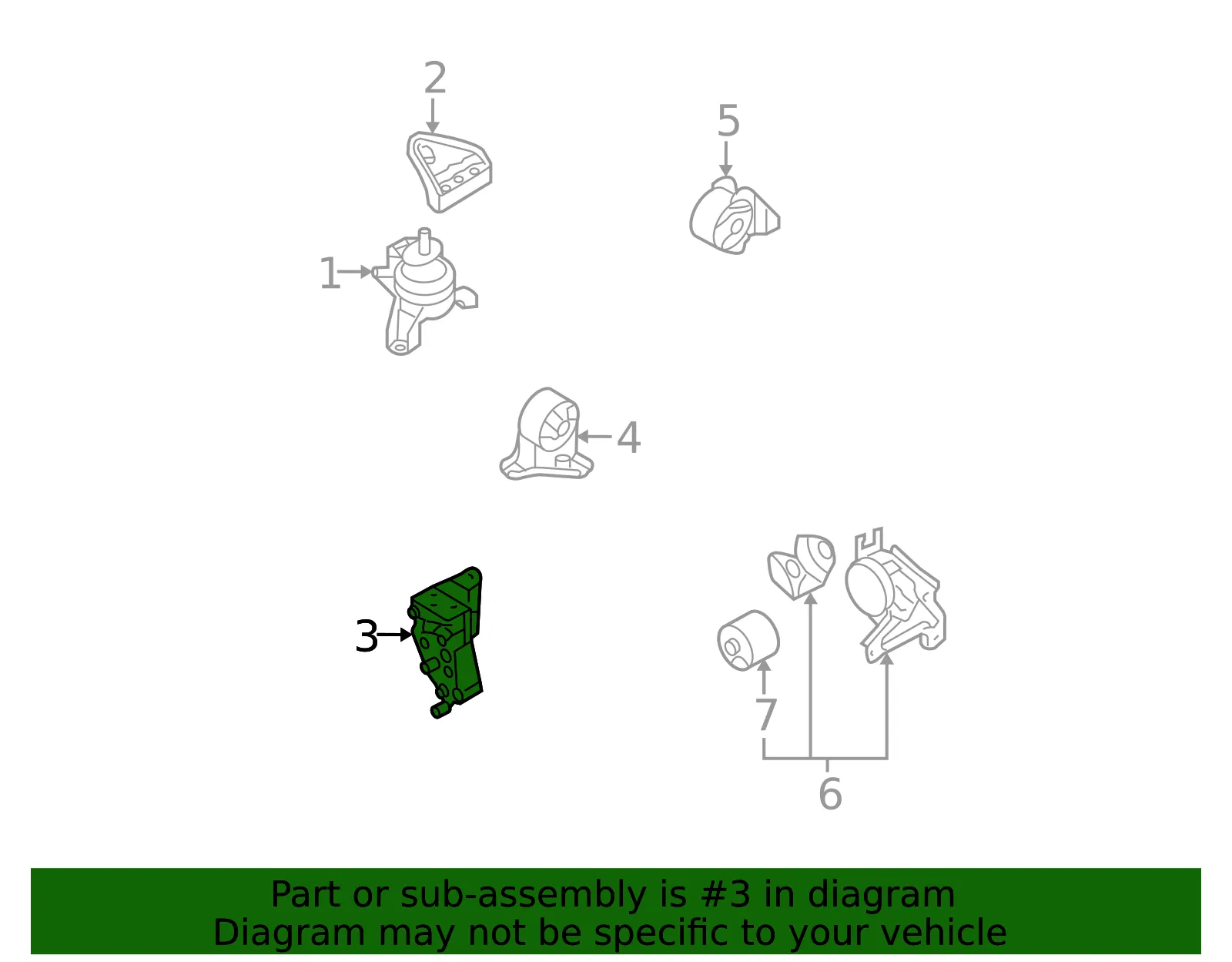 Support Bracket - Kia (21610-37106) - view 2