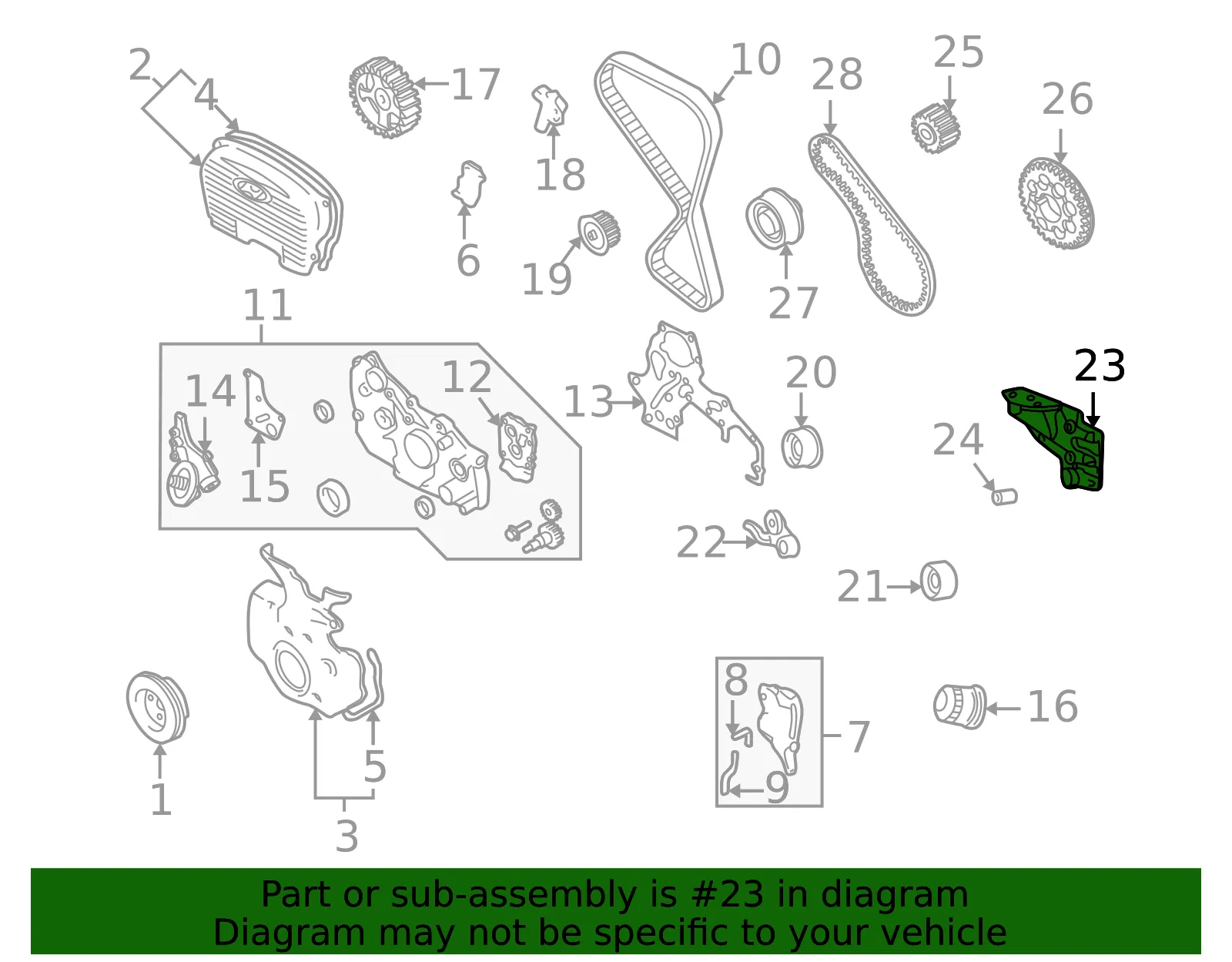 Bracket - Kia (21611-38013) - view 2