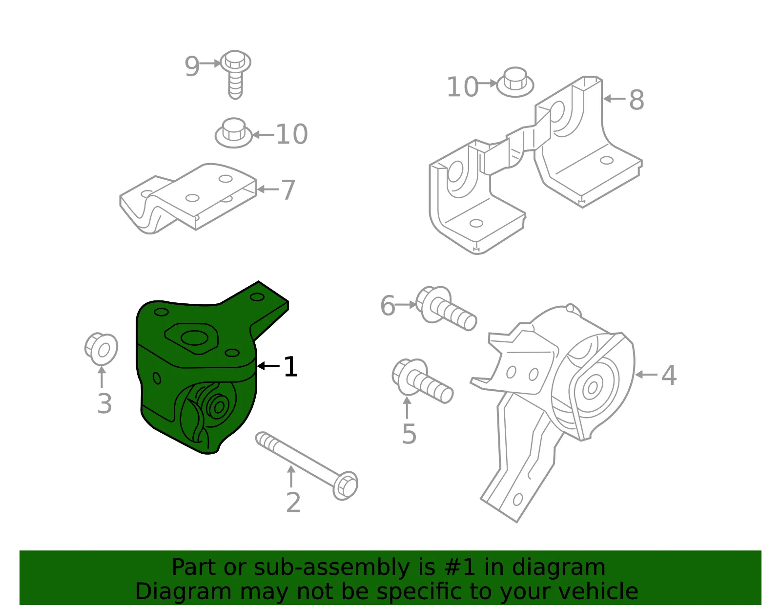 Front Bracket - Kia (21810-E4000) - view 2