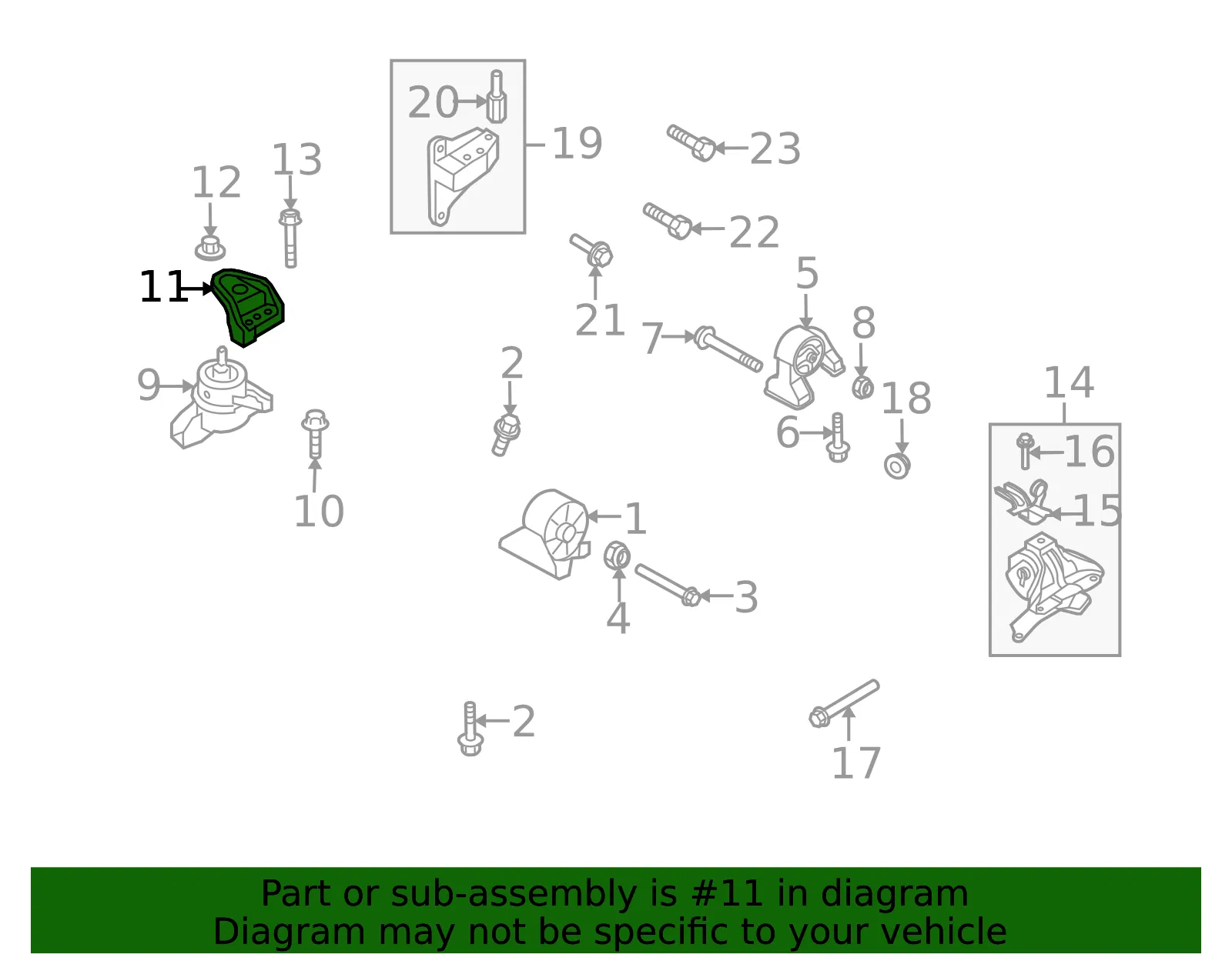 Side Mount Bracket - Kia (21816-1D100) - view 2